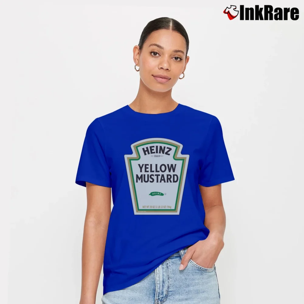 Women’s Heinz Yellow Mustard Logo Signature T-Shirt in royal blue | Soft, Flattering Fit