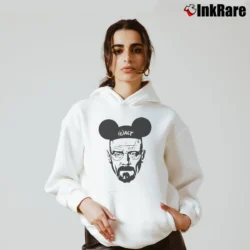 Women’s Heisenberg Breaking Bad Walter X Mickey Mouse Funny Cozy Hoodie in white | Warm, Structured, Stylish