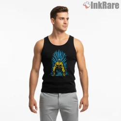 Heisenberg Iron Throne Mashup Bold Graphic Shirt on black tank top for men graphic tee