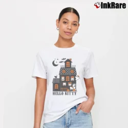 Women’s Hello Kitty Haunted House Halloween T-Shirt in white | Soft, Flattering Fit