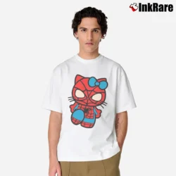 Men’s Hello Kitty Spider Man Classic T-Shirt in white | Soft, Breathable Everyday Wear
