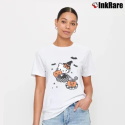 Women’s Hello Kitty Trick Or Treat Halloween T-Shirt in white | Soft, Flattering Fit
