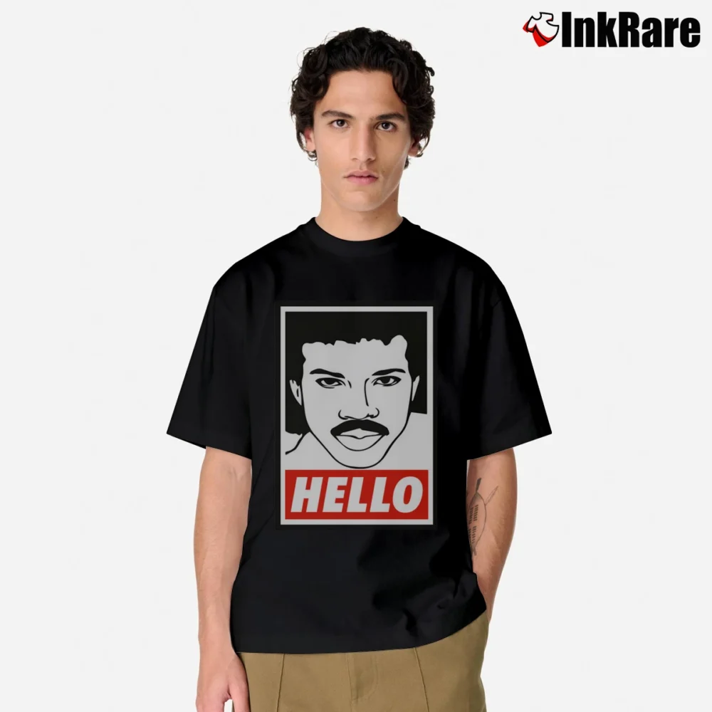 Men’s Hello Lionel Richie Funny Music Classic T-Shirt in black | Soft, Breathable Everyday Wear