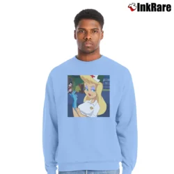 Men’s Hello Nurse Animaniacs Crewneck Sweatshirt in light blue | Cozy Fabric, Clean Style