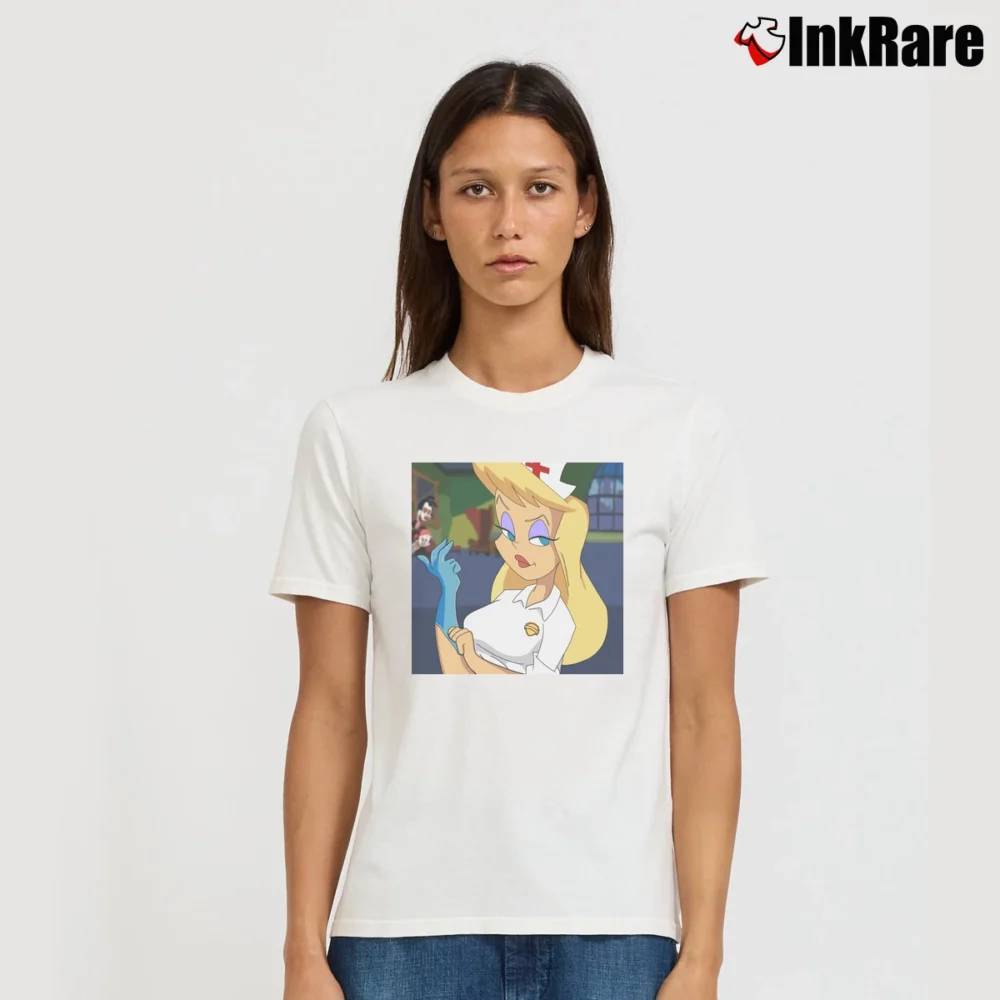 Women’s Hello Nurse Animaniacs Signature T-Shirt in white | Soft, Flattering Fit