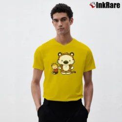 Men’s Hello Tiger Calvin And Hobbes Graphic V-Neck Tee in yellow | Sharp, Breathable, Everyday Staple
