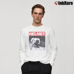 Men’s Helmet Meantime Long-Sleeve Shirt in white | Sleek, Lightweight, Year-Round Wear