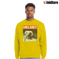 Men’s Helmet Meantime Crewneck Sweatshirt in yellow | Cozy Fabric, Clean Style
