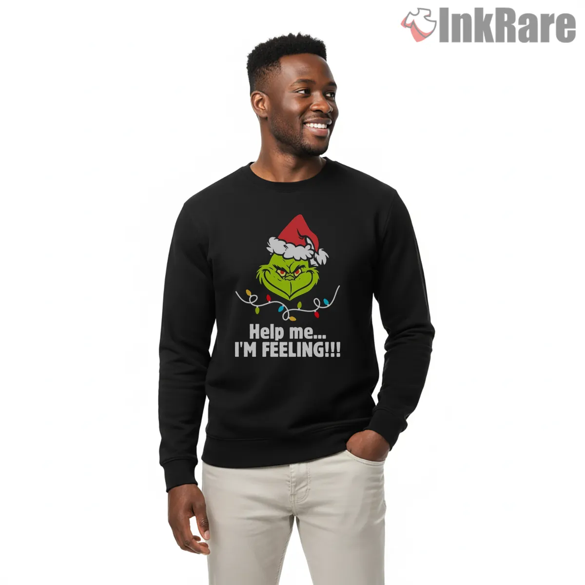 Help Me I Am Feeling Grinch Holiday Mood Shirt Help Me I Am Feeling Grinch Holiday Mood Shirt on graphic shirt for men graphic tee