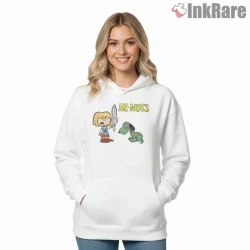 Henuts Master Parody Cartoon Shirt on white hoodie for women graphic tee