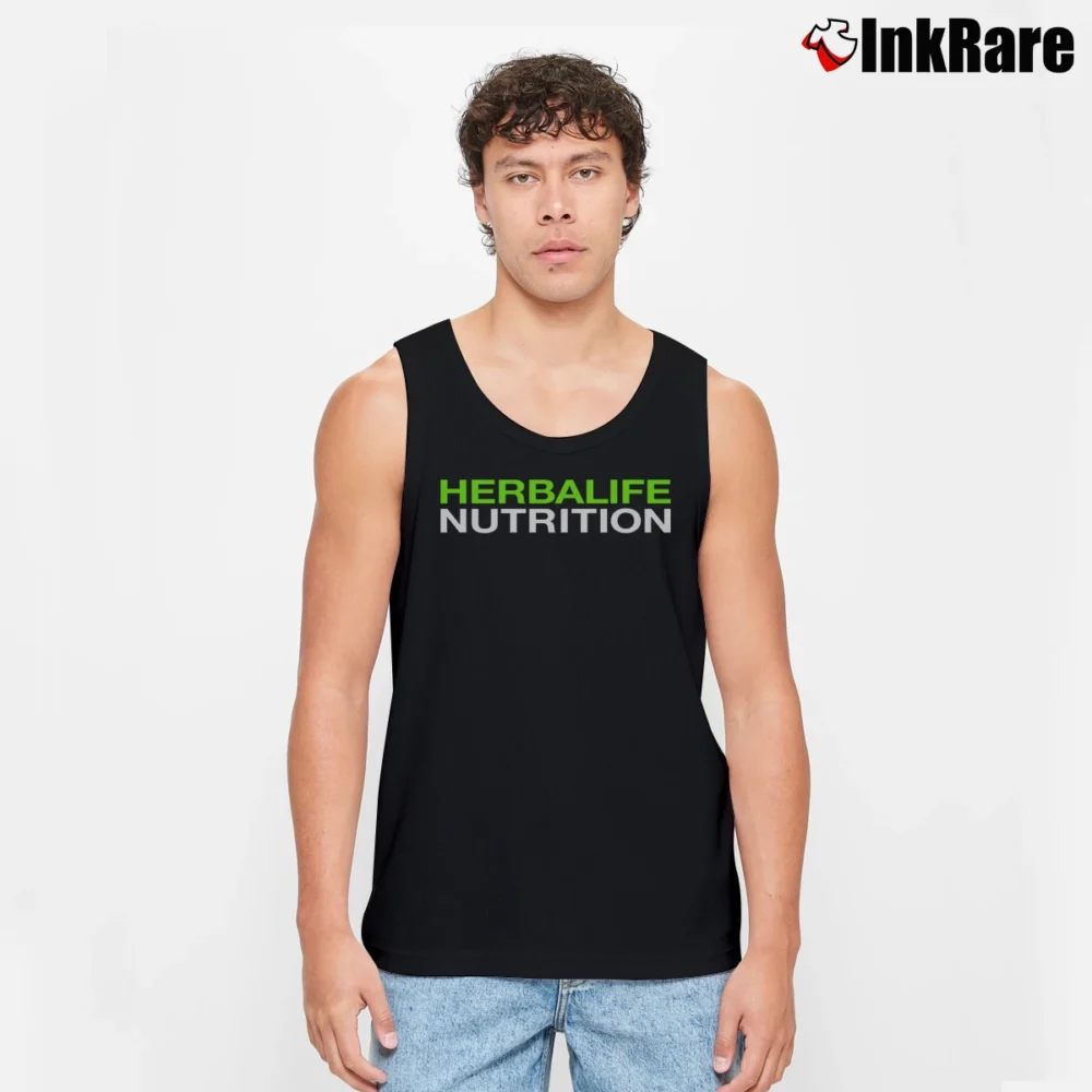 Men’s Herbalife Nutrition Boyfriend Fit Tank Top in black | Breathable, Active-Friendly Design