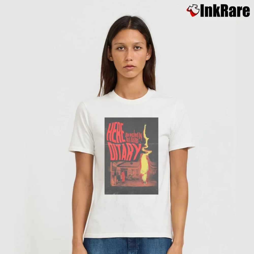 Women’s Hereditary Horror Movie Poster Signature T-Shirt in white | Soft, Flattering Fit