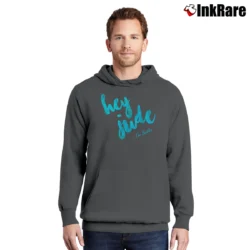 Men’s Hey Jude Music Graphic Pullover Hoodie in charcoal | Cozy, Durable, Modern Fit