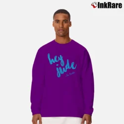 Men’s Hey Jude Music Graphic Long-Sleeve Shirt in purple | Sleek, Lightweight, Year-Round Wear