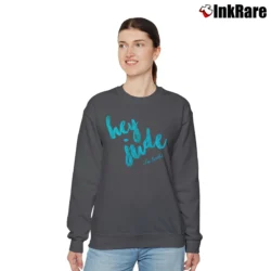 Women’s Hey Jude Music Graphic Relaxed Sweatshirt in charcoal | Soft, Laid-Back Vibe