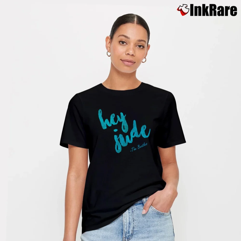 Women’s Hey Jude Music Graphic Signature T-Shirt in black | Soft, Flattering Fit