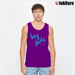 Men’s Hey Jude Music Graphic Tank Top in purple | Breathable, Active-Friendly Design