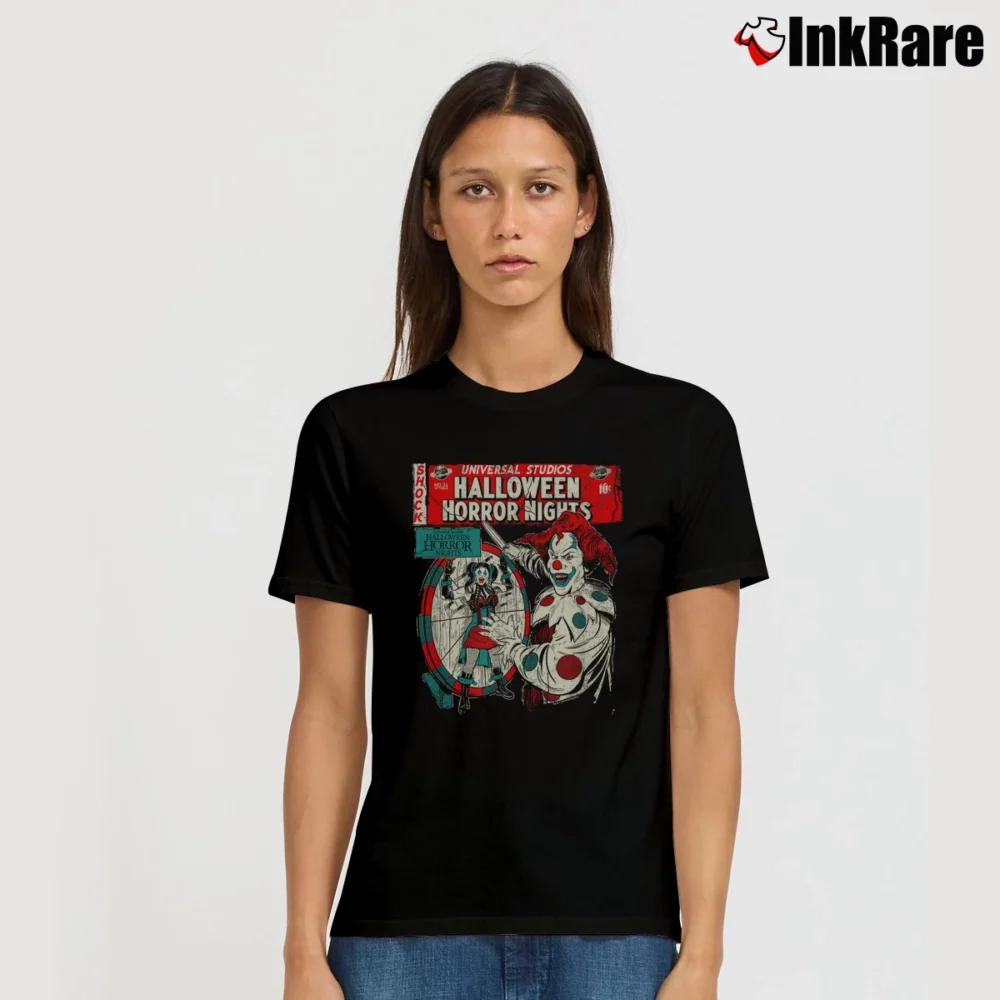 Women’s HHN Chance Its So Knife To Meet You Halloween T-Shirt in black | Soft, Flattering Fit