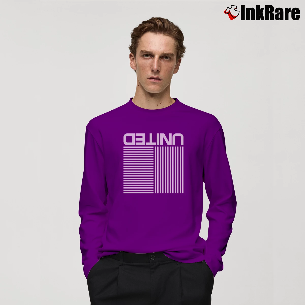 Men’s Hillsong United Logo Long-Sleeve Shirt in purple | Sleek, Lightweight, Year-Round Wear