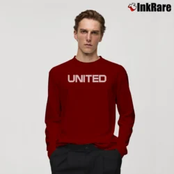 Men’s Hillsong United Logo Worship Band Long-Sleeve Shirt in maroon | Sleek, Lightweight, Year-Round Wear