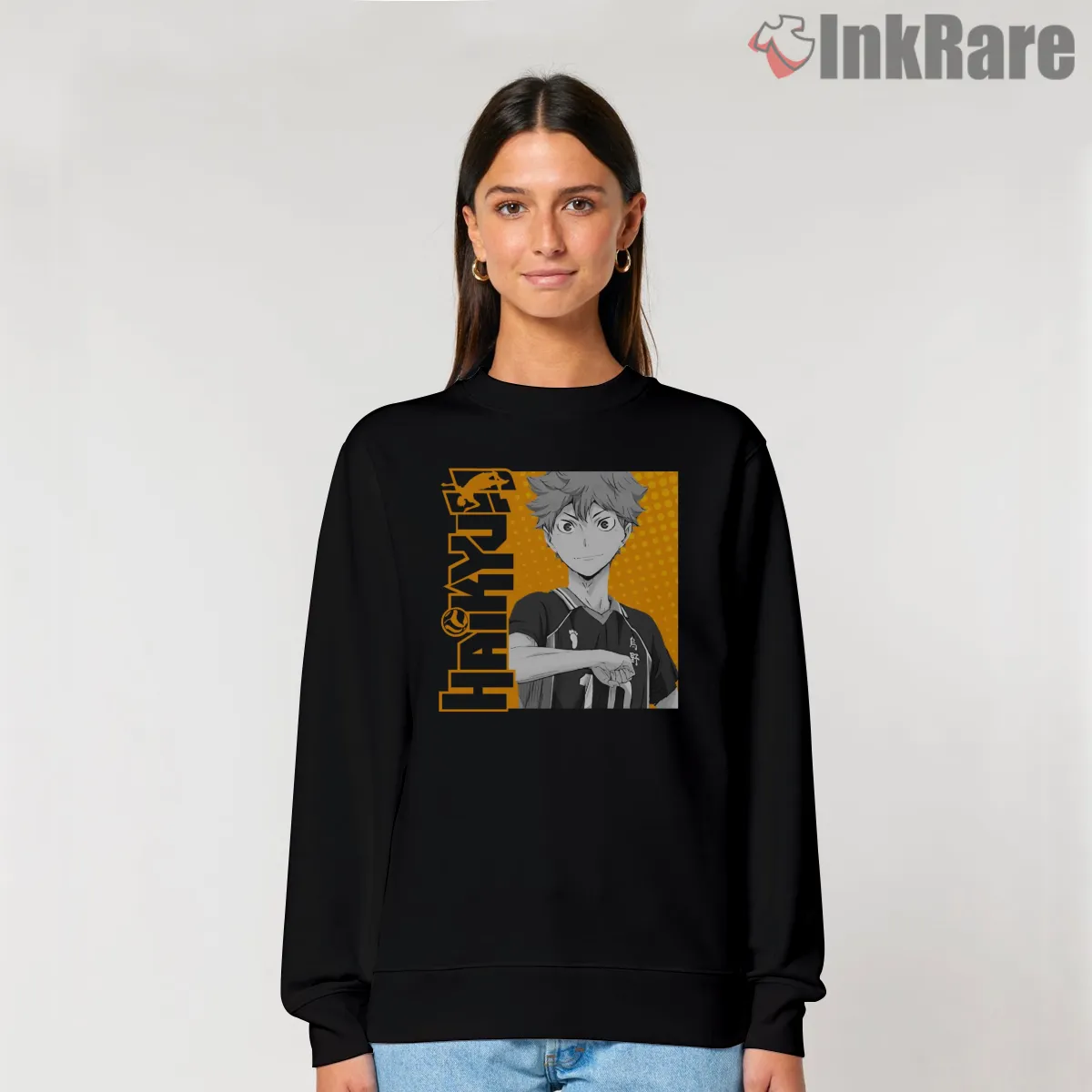 Hinata Shoyo Bold Orange Manga Panel Shirt on graphic shirt for women graphic tee