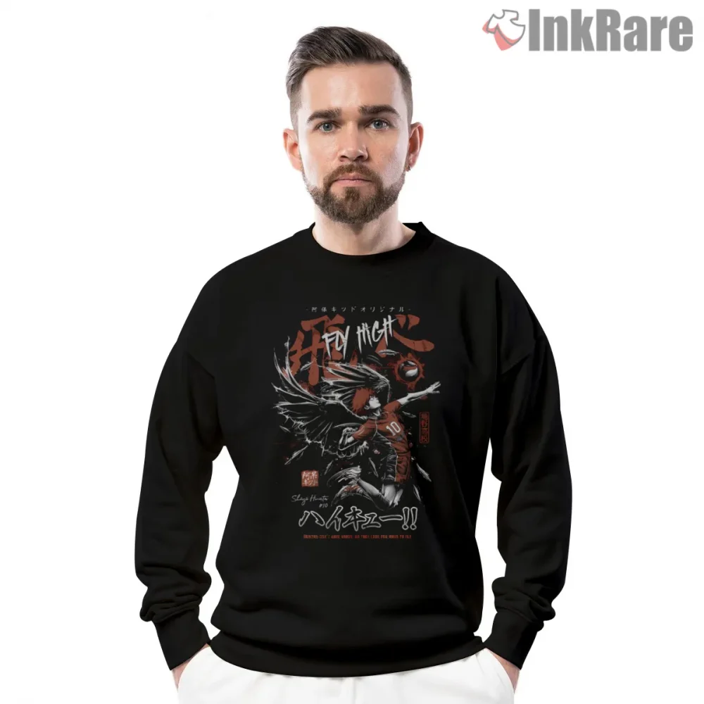 Hinata Shoyo Dark Crow Spirit Volleyball Art Shirt on graphic shirt for men graphic tee