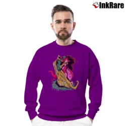 Men’s His Wanda Her Vision Scarlet Witch Wandavision Marvel Crewneck Sweatshirt in purple | Cozy Fabric, Clean Style
