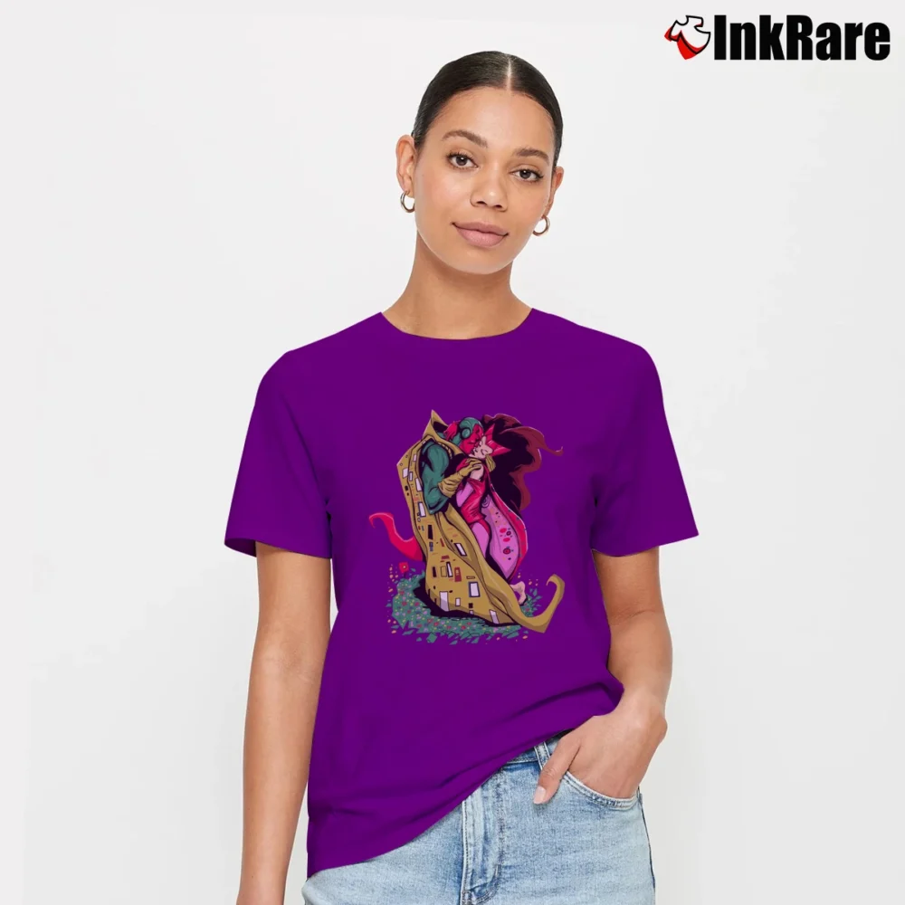Women’s His Wanda Her Vision Scarlet Witch Wandavision Marvel Signature T-Shirt in purple | Soft, Flattering Fit