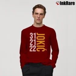 Men’s historic game nikola jokic denver nuggets nba playoff mvp Long-Sleeve Shirt in maroon | Sleek, Lightweight, Year-Round Wear