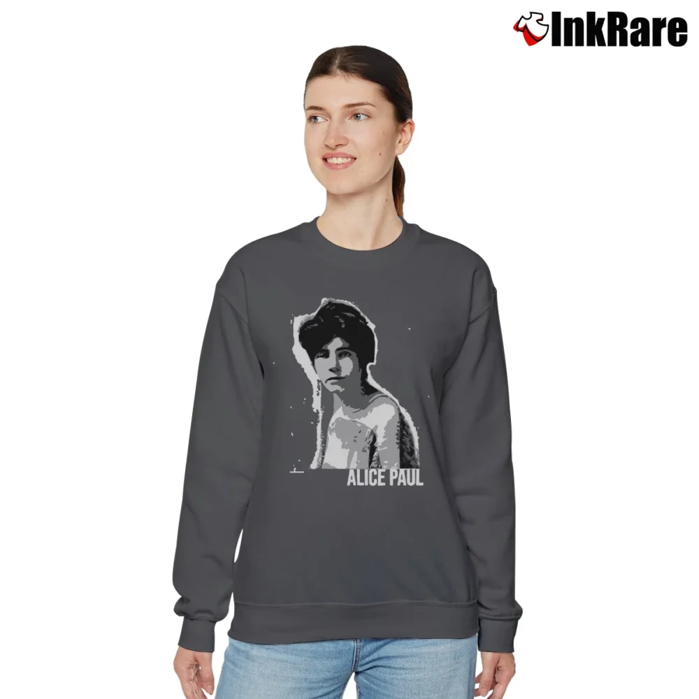 Women’s History Alice Paul Graphic Relaxed Sweatshirt in charcoal | Soft, Laid-Back Vibe