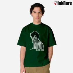 Men’s History Alice Paul Graphic Classic T-Shirt in forest green | Soft, Breathable Everyday Wear