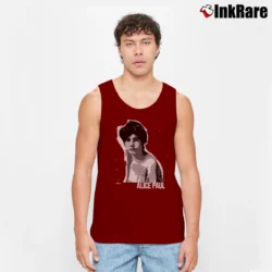 Men’s History Alice Paul Graphic Tank Top in maroon | Breathable, Active-Friendly Design