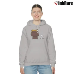 Women’s Hobbes Tiger On Doghouse Snoopy Classic Cozy Hoodie in sport grey | Warm, Structured, Stylish