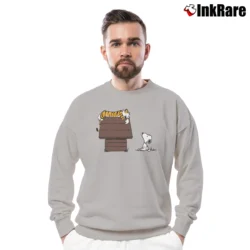 Men’s Hobbes Tiger On Doghouse Snoopy Classic Crewneck Sweatshirt in sport grey | Cozy Fabric, Clean Style