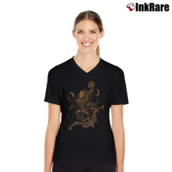 Women’s Hobgoblin Marvel Comics Villain Horror Anime Artwork V-Neck Tee in black | Chic Neckline, Soft Texture