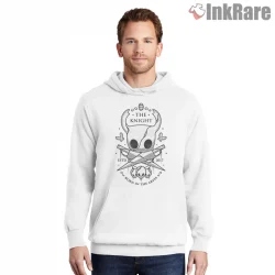 Hollow Knight Child Of The Abyss Gothic Crest Shirt on white hoodie for men graphic tee