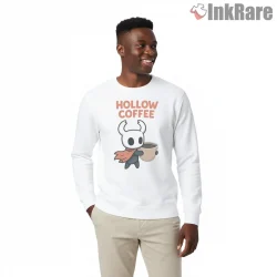 Hollow Knight Coffee Chibi Morning Humor Shirt on graphic shirt for men graphic tee