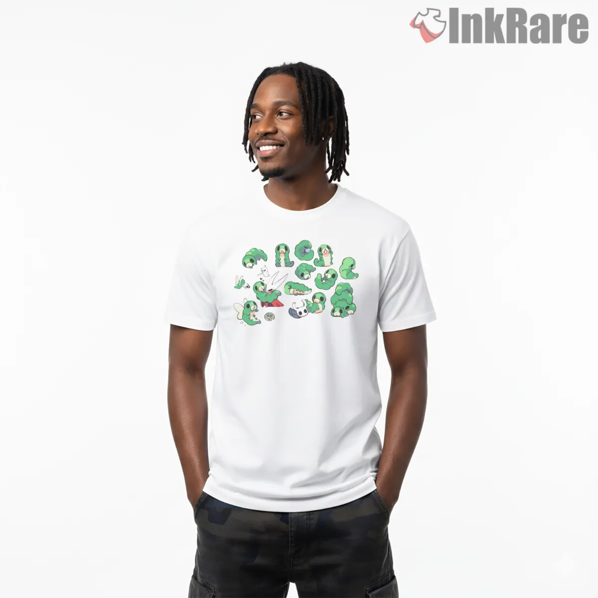 Hollow Knight Grub Collection Cute Chaos Shirt on white short sleeve shirt for men graphic tee