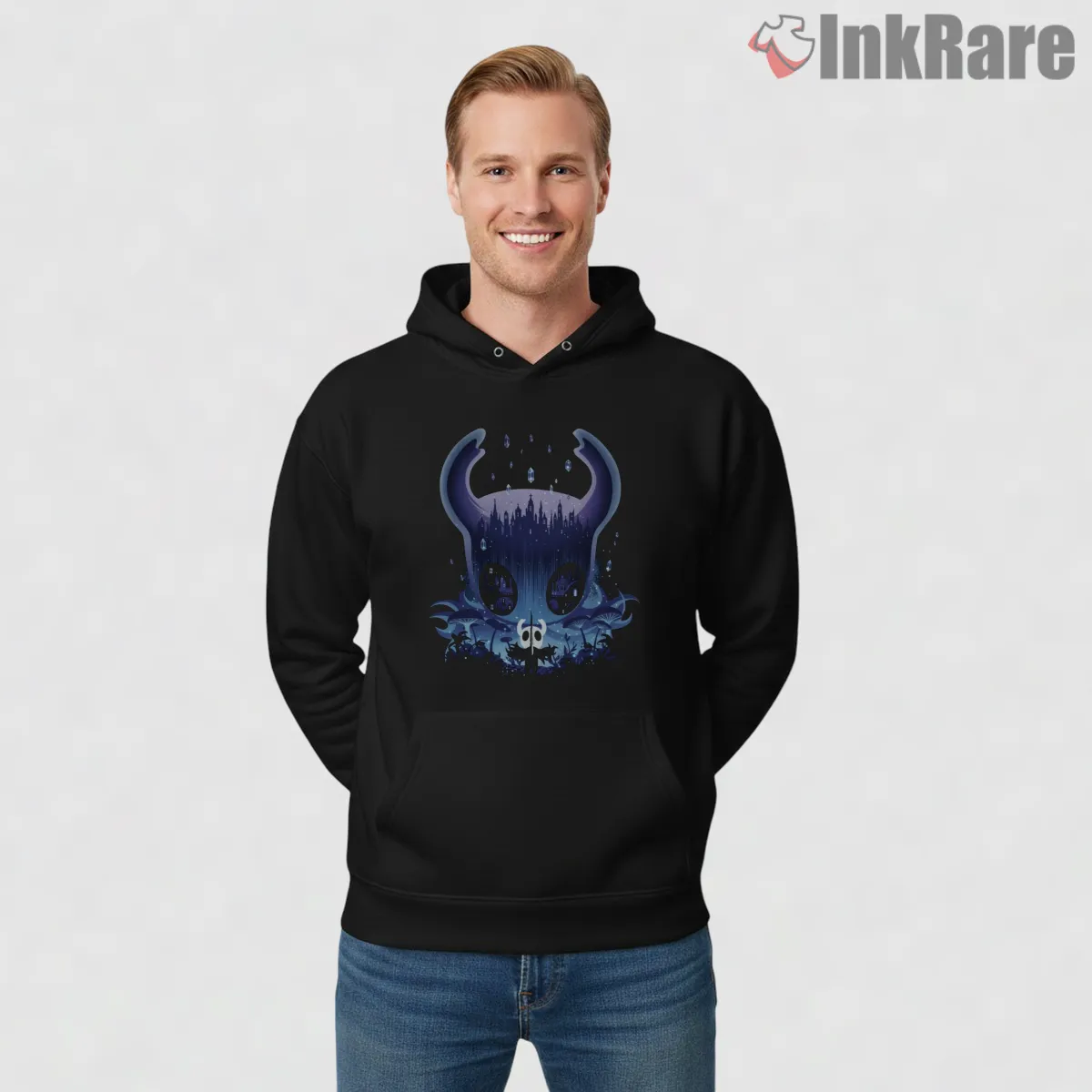 Hollow Knight Infected Kingdom Dreamscape Shirt on black hoodie for men graphic tee