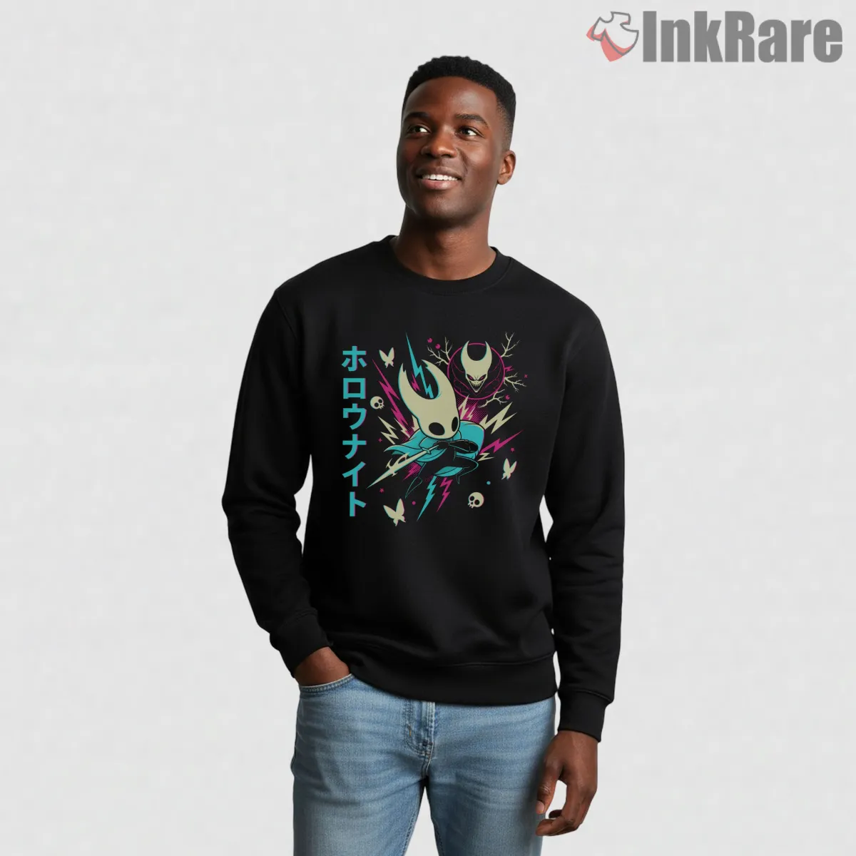 Hollow Knight Kawaii Neon Anime Style Shirt on graphic shirt for men graphic tee