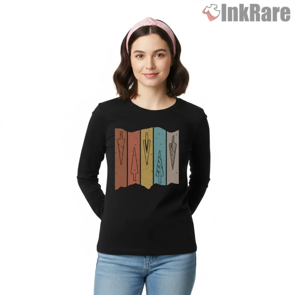 Hollow Knight Nail Weapon Minimal Pattern Shirt on black long sleeve shirt for women graphic tee
