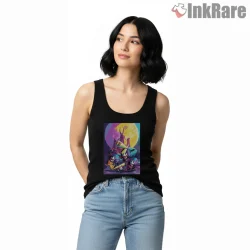 Hollow Knight Party Squad Colorful Adventure Shirt on black tank top for women graphic tee