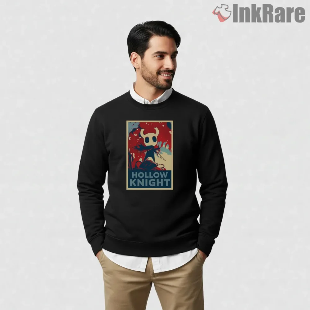 Hollow Knight Retro Adventure Poster Bold Shirt on graphic shirt for men graphic tee