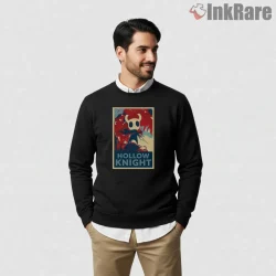 Hollow Knight Retro Adventure Poster Bold Shirt on graphic shirt for men graphic tee