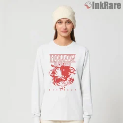 Hollow Knight Silksong Upside Down Horror Crossover Shirt on white long sleeve shirt for women graphic tee