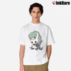 Men’s Hollow Knight The Knight And Grub Classic T-Shirt in white | Soft, Breathable Everyday Wear