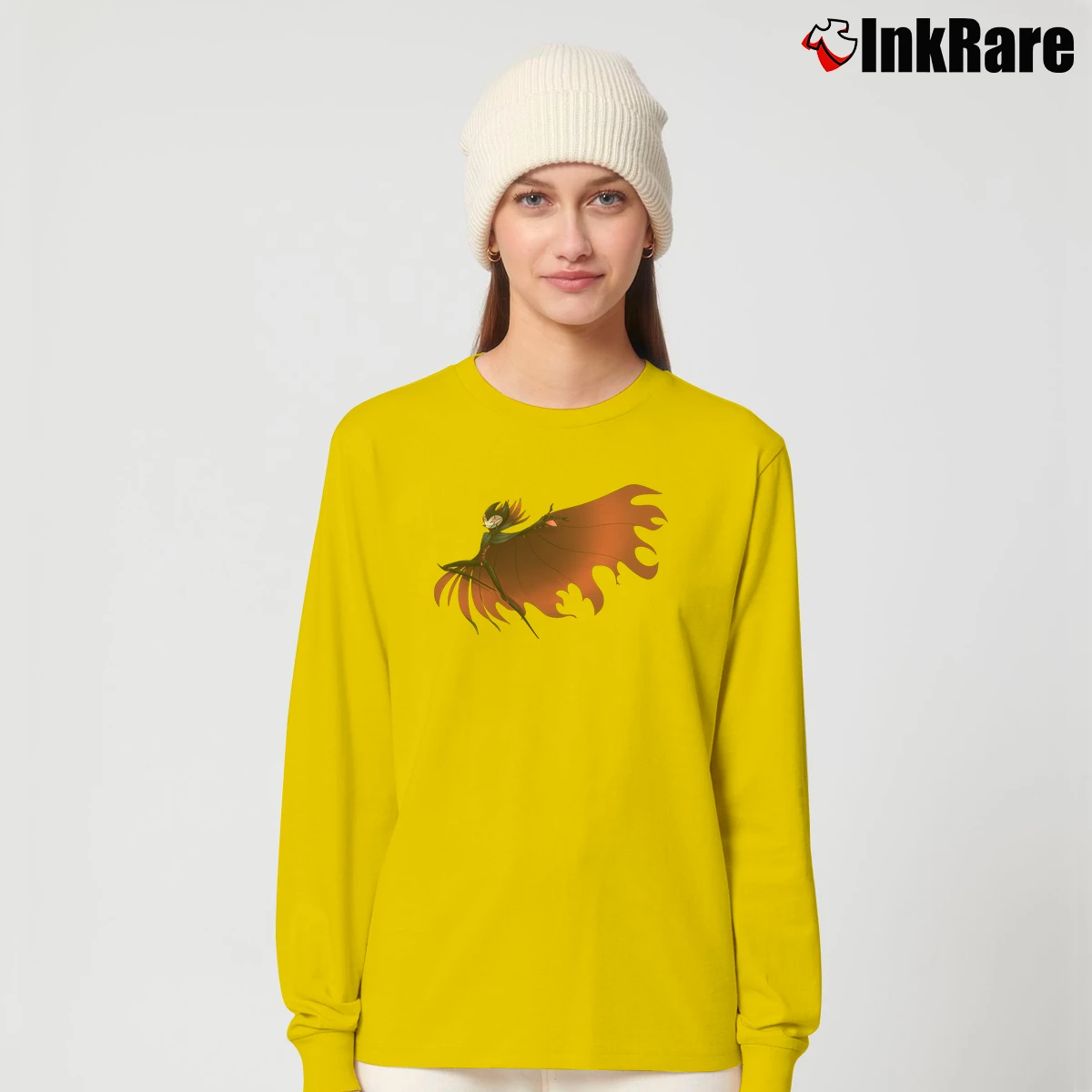 Women’s Hollow Knight Troupe Master Grimm Long-Sleeve Top in yellow | Sleek, Versatile, All-Season