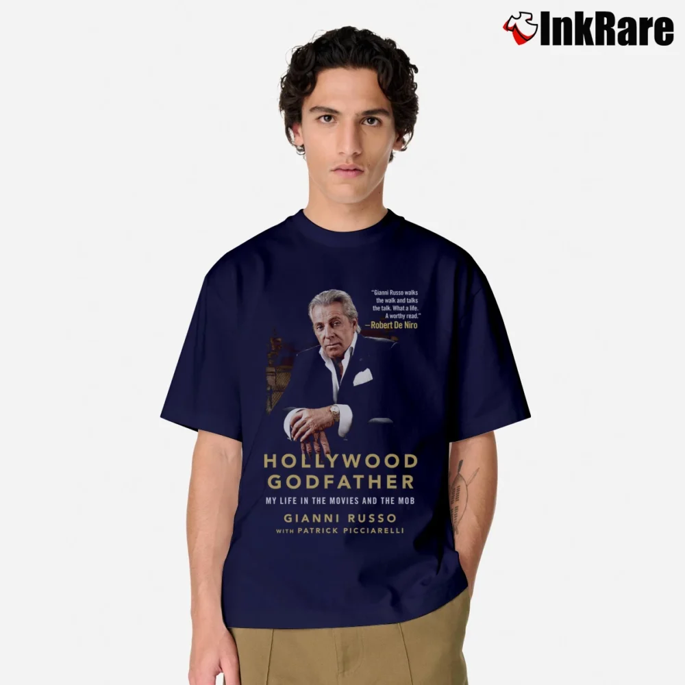 Men’s Hollywood Godfather Life In Movies Mob Classic T-Shirt in navy | Soft, Breathable Everyday Wear