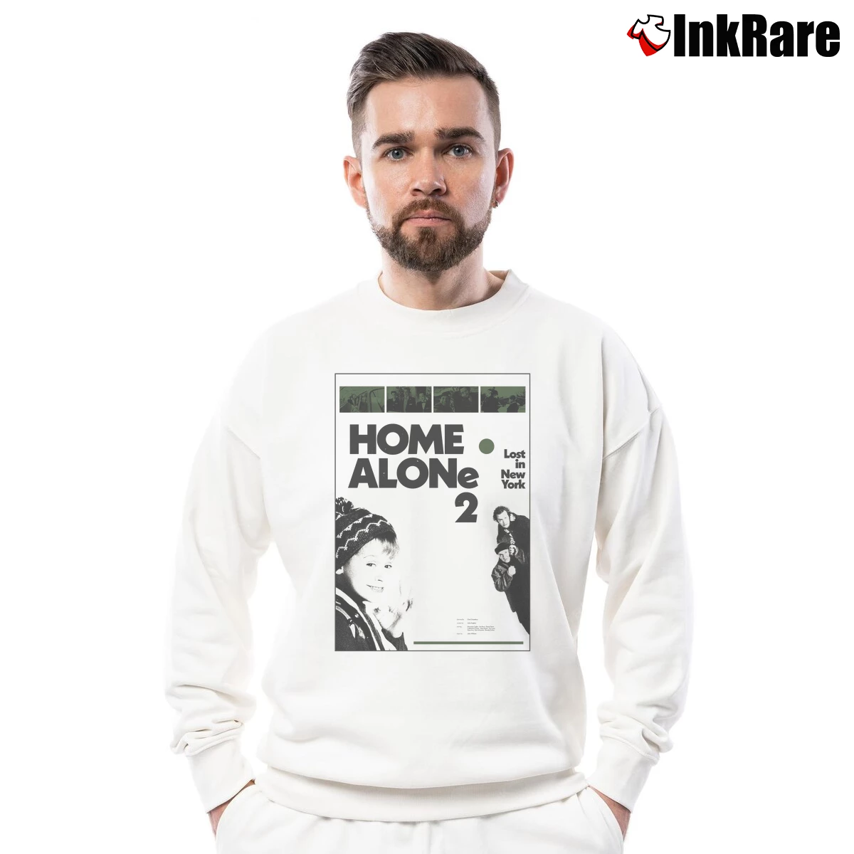 Home Alone 2 Lost In New York Men’s Crewneck Sweatshirt in white – Soft & Durable Men’s Home Alone 2 Lost In New York Crewneck Sweatshirt in white | Cozy Fabric, Clean Style