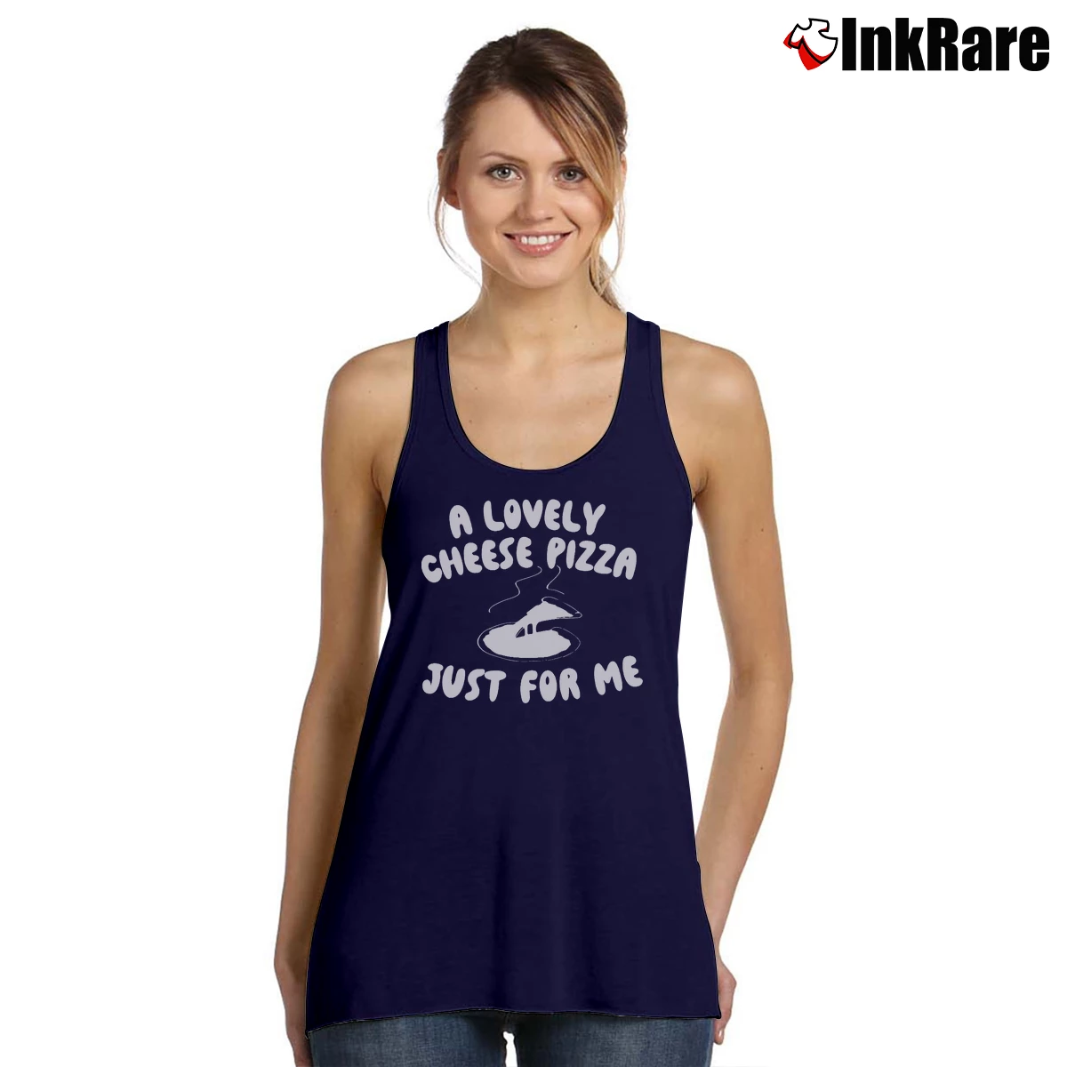 Home Alone Cheese Pizza Women’s Essential Tank in navy – Summer Ready Women’s Home Alone Cheese Pizza Tank Top in navy | Lightweight, Movement-Friendly